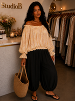 Paisley Bardot Top
