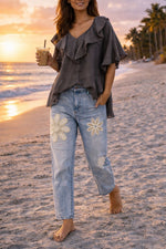 Lux Flower Jeans