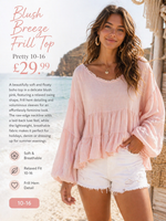 Blush Breeze Frill Top