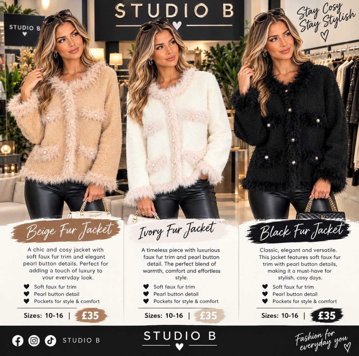 Faux Fur Jackets/ cardigan
