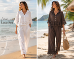 Coastal Lace Linen Co-Ord Set