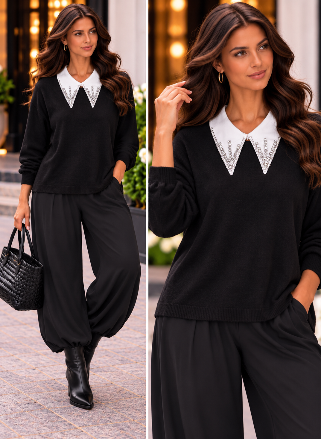 ✨ The Crystal Chic Collar Knit ✨