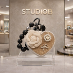 Chic Heart Mirror Charm Keychain