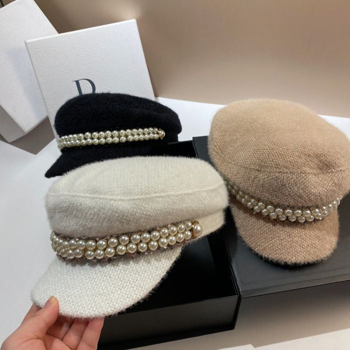 Luxury Pearlies Detail Baker Boy Hat
