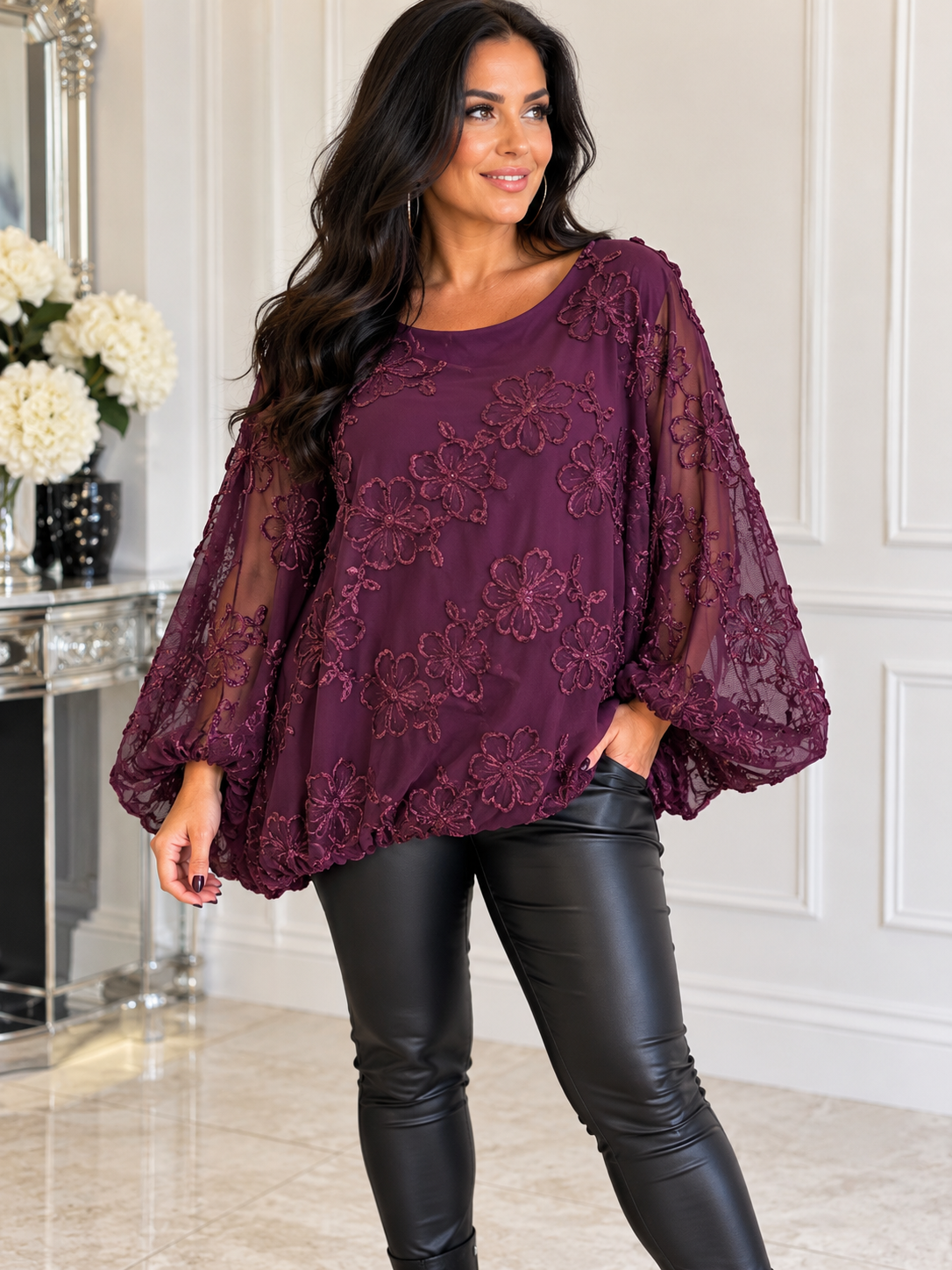 Floral Embroidered Top