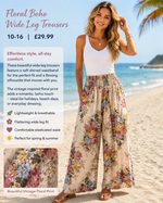 Floralboho white leg trousers