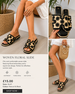 Woven floral slider