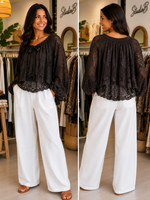 Midnight Lace Boho Blouse