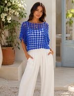 Crochetflower-motif tops