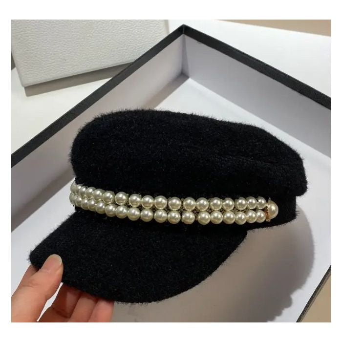 Luxury Pearlies Detail Baker Boy Hat