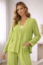 Gold button 2 piece suit