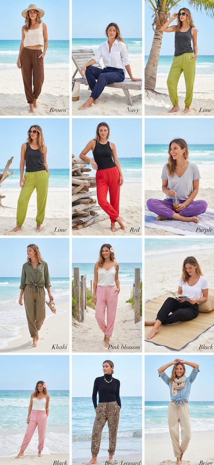 Cuffed hem harem pants