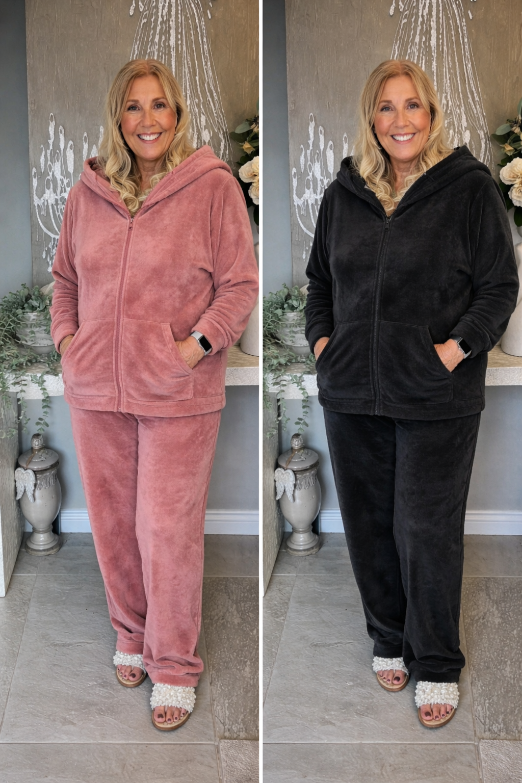 Velour lounge suit