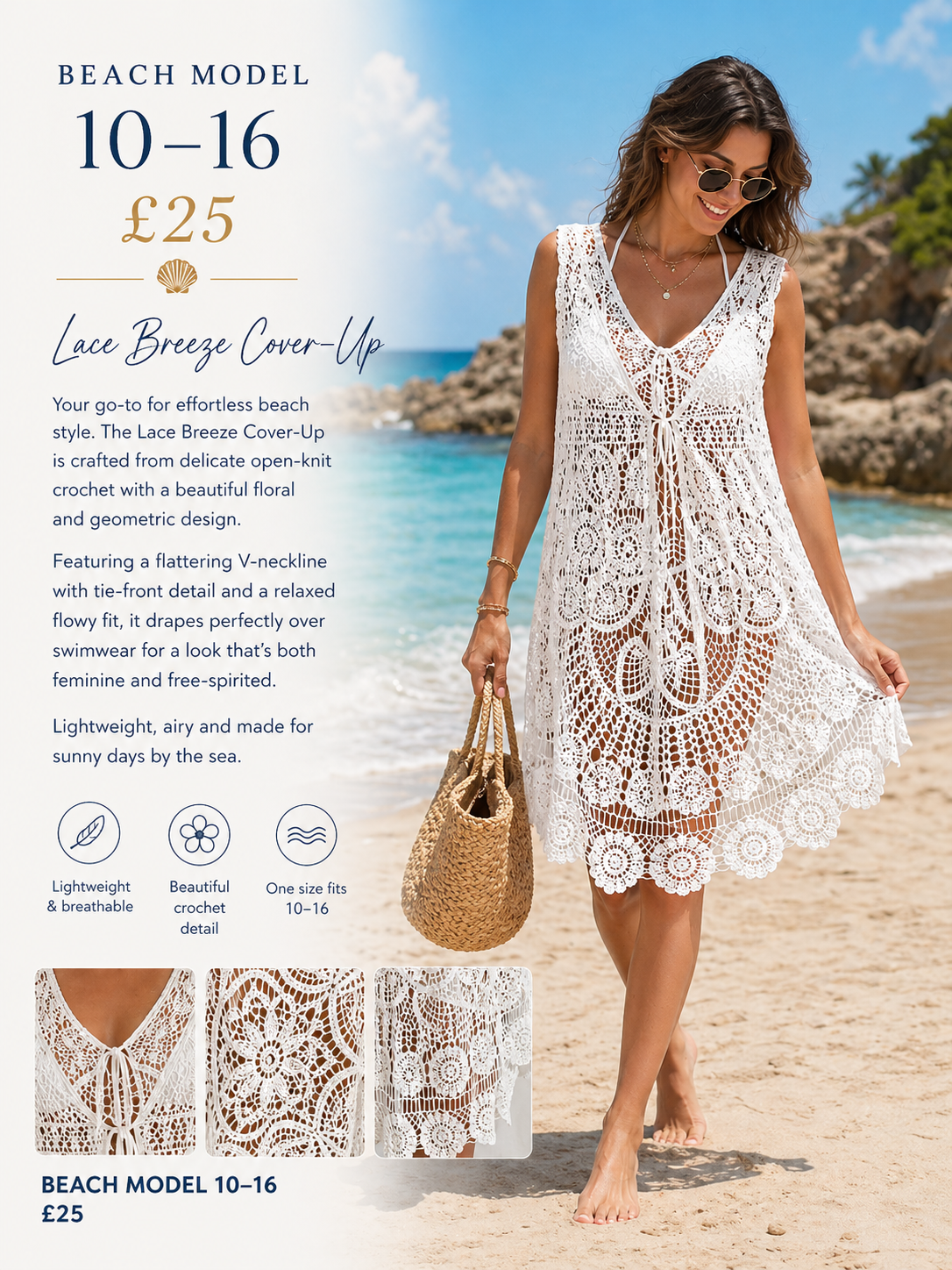Lace breeze cover up