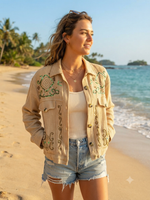 sequin-embellished utility Jacket