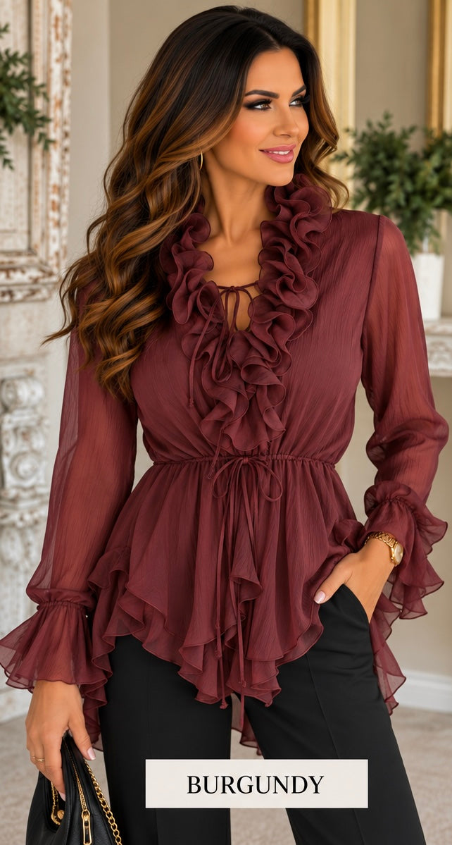 ✨ The Isabella Romantic Ruffle Blouse ✨