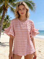 Blush Riviera Frill Top – by StudioB