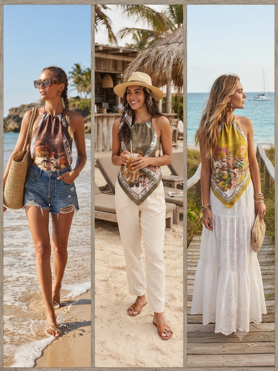 Scarf Print Halter