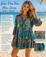 Boho Pom Pom mini dress