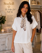 🤍🤎 The Paris Polka Dot Frill Top