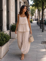 Two-Piece Gingham Set.