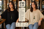 Textured batwing top