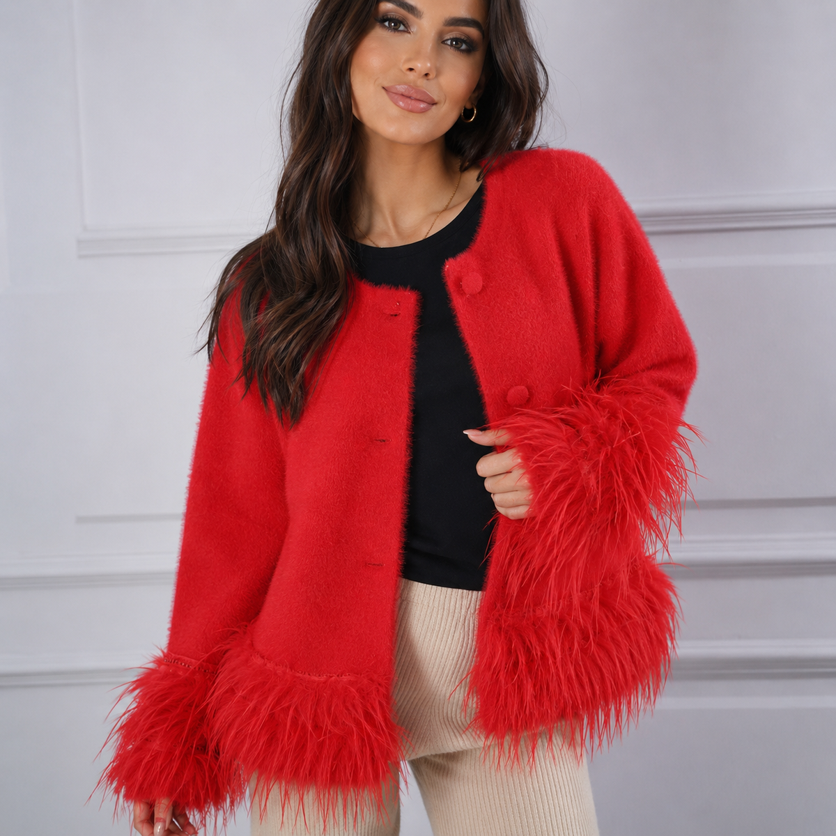❤️ Scarlett Feather Luxe Cardigan ❤️
