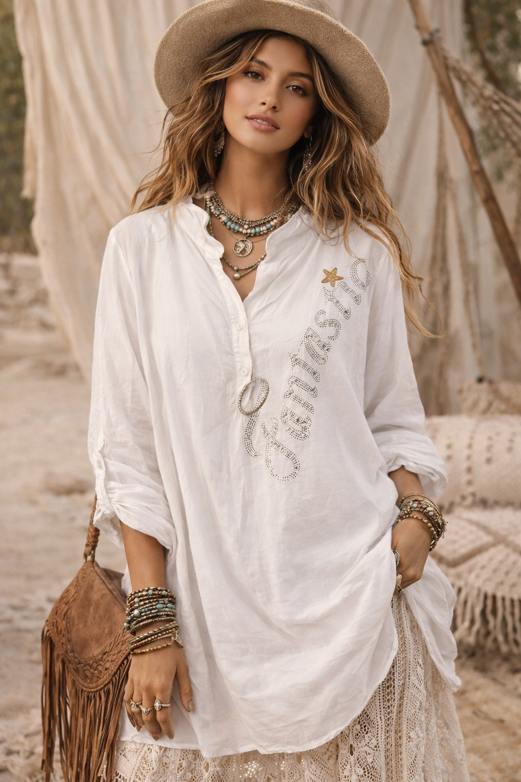 Ibiza Blanca Boho Shirt
