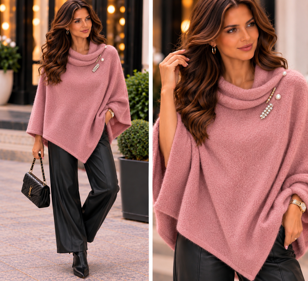 💕 The Blush Elegance Poncho 💕
