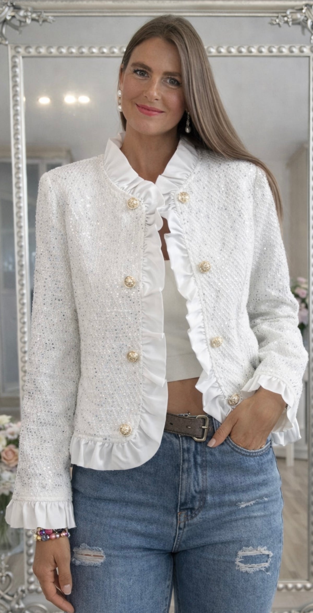 Chanela Chic Ruffle Jacket