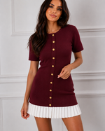 🤍 Bordeaux Belle Knit Dress 🤍