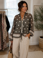 The Verona Spot Mesh Bomber – Khaki