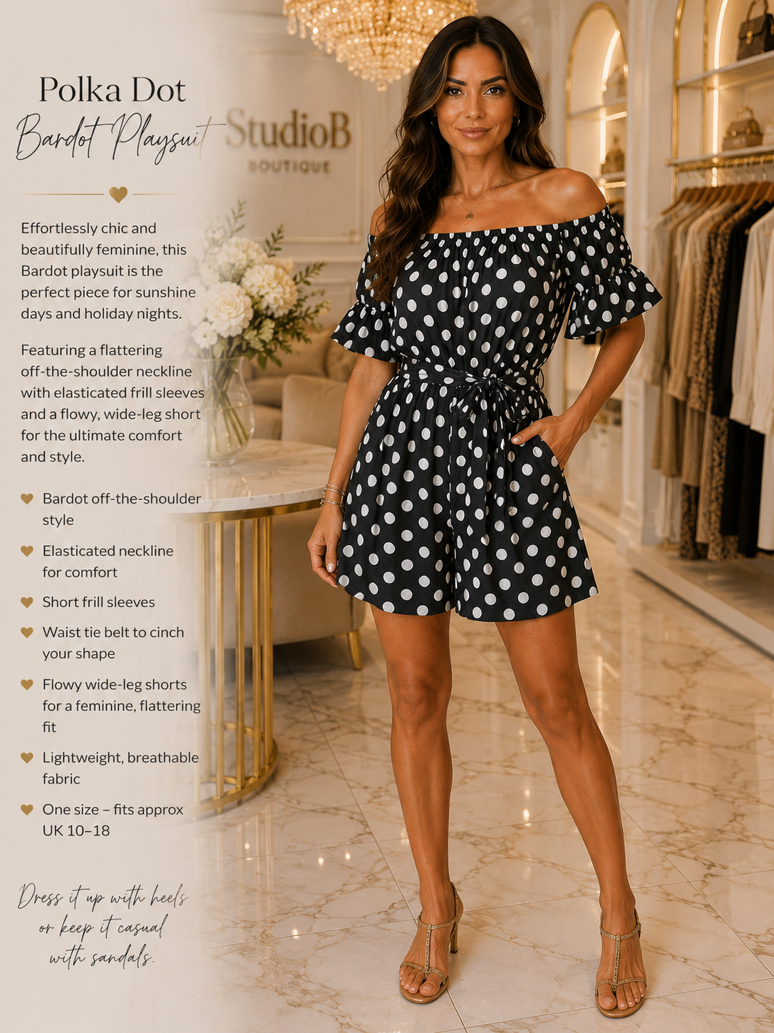 Paris Polka Playsuit