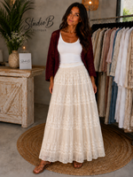 Isla Lace Boho Maxi Skirt