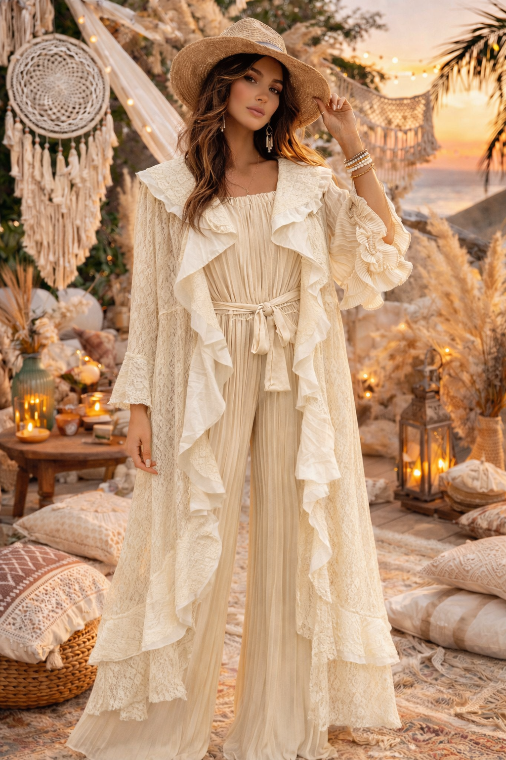 Ivory Whisper Lace Duster