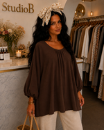 The Cocoa Comfort Blouse