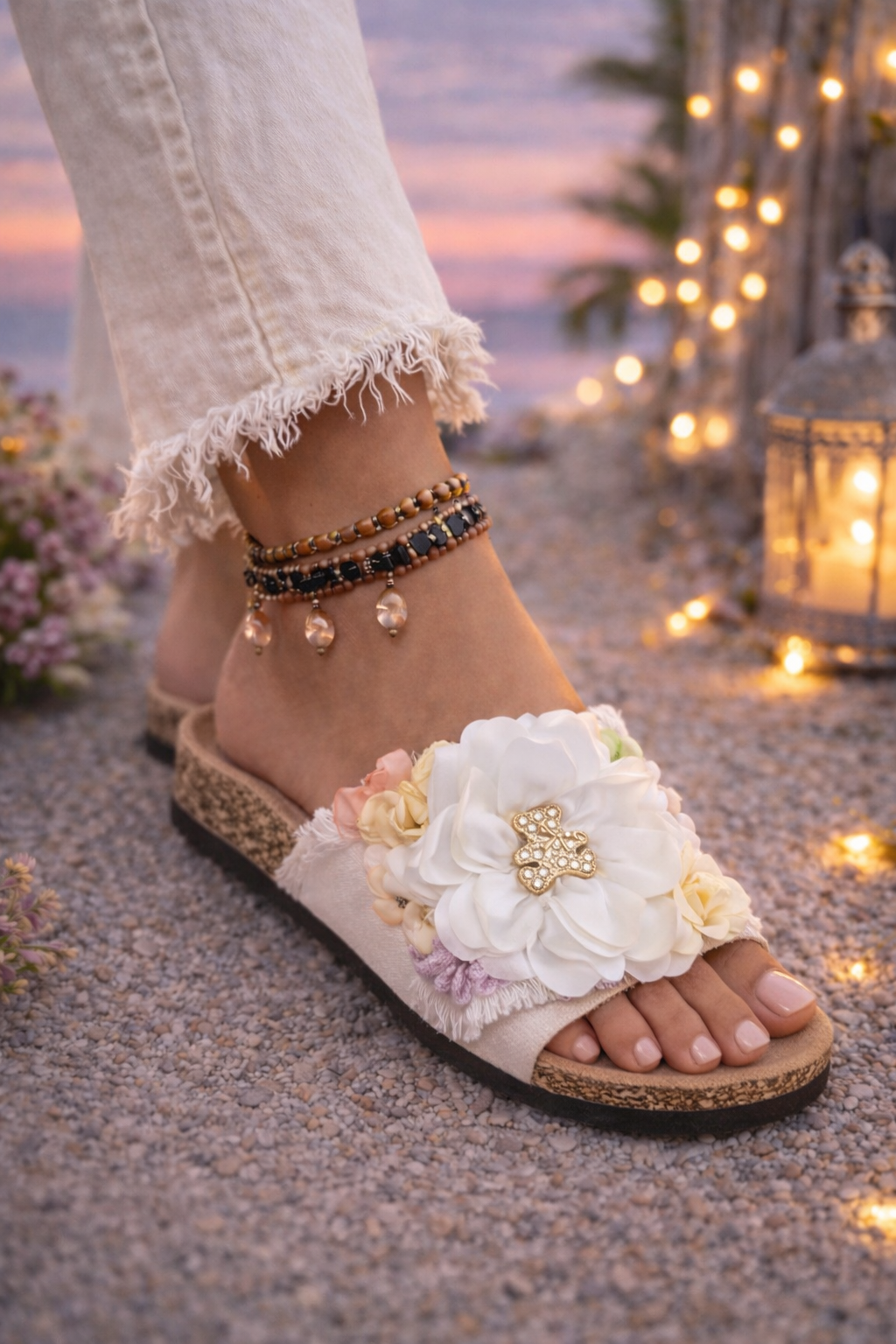 Blossom Luxe Mule Sliders