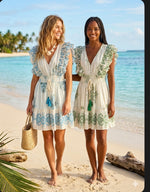 Tribal Print Ruffle Mini Dress 3443