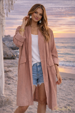 Beige Cord Duster Jacket – by StudioB