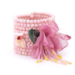 Cherry Blossom Dream Beaded Cuff