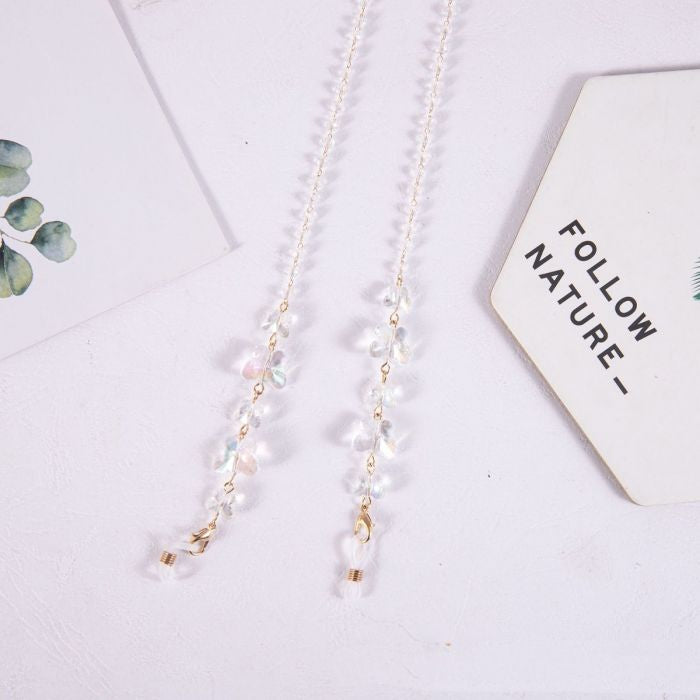 Crystals Butterfly Sunglasses Chains in Clear