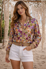The Ibiza Bloom Sequin Bomber – Golden Garden