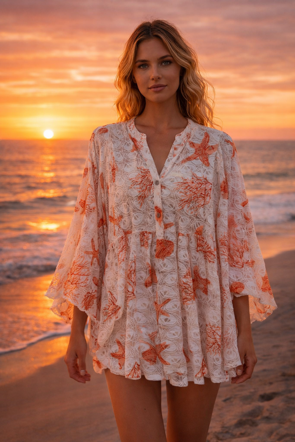 Coral Coast Lace Blouse – by StudioB