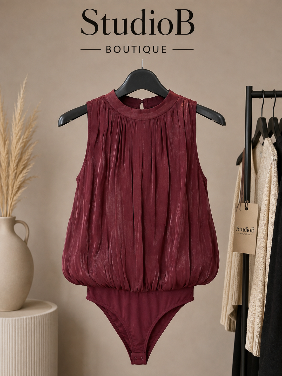 🍷✨ The Bordeaux Luxe Bodysuit ✨🍷