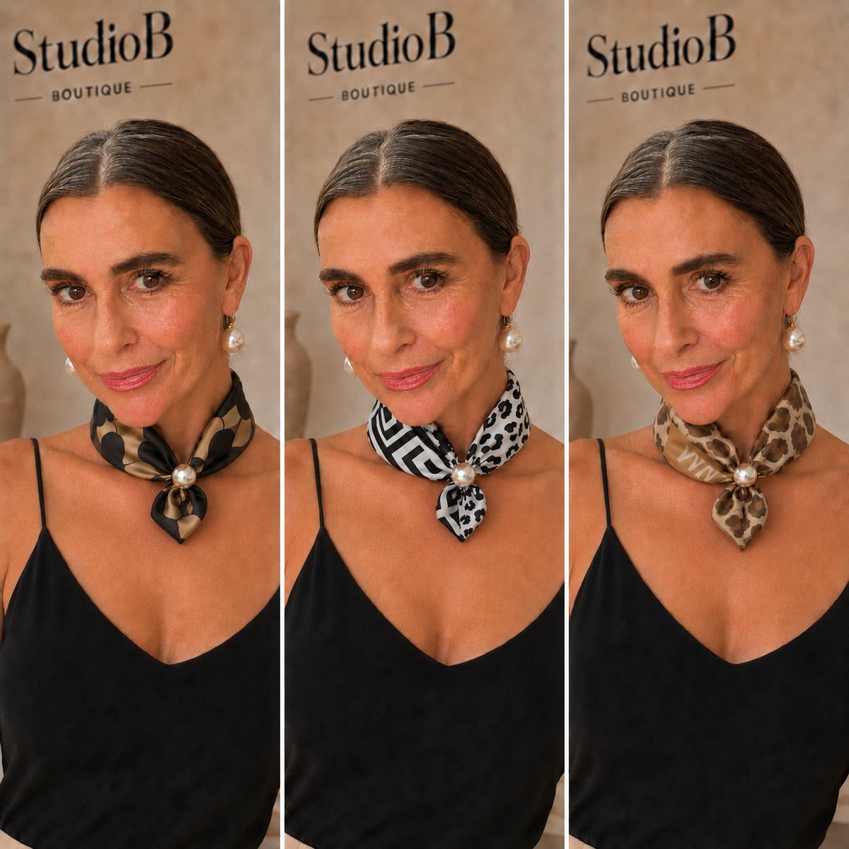 ✨ The Luxe Pearl Neck Scarf ✨