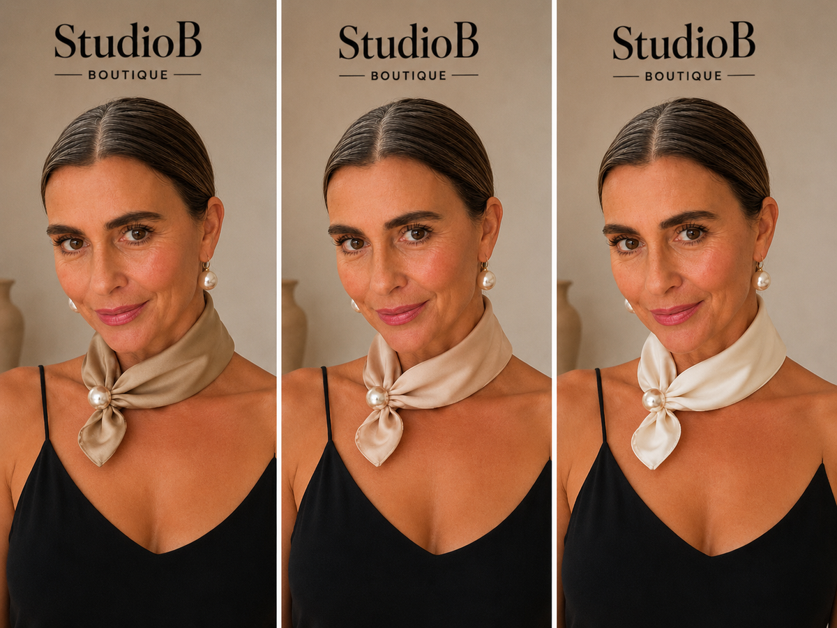 ✨ The Luxe Pearl Neck Scarf ✨