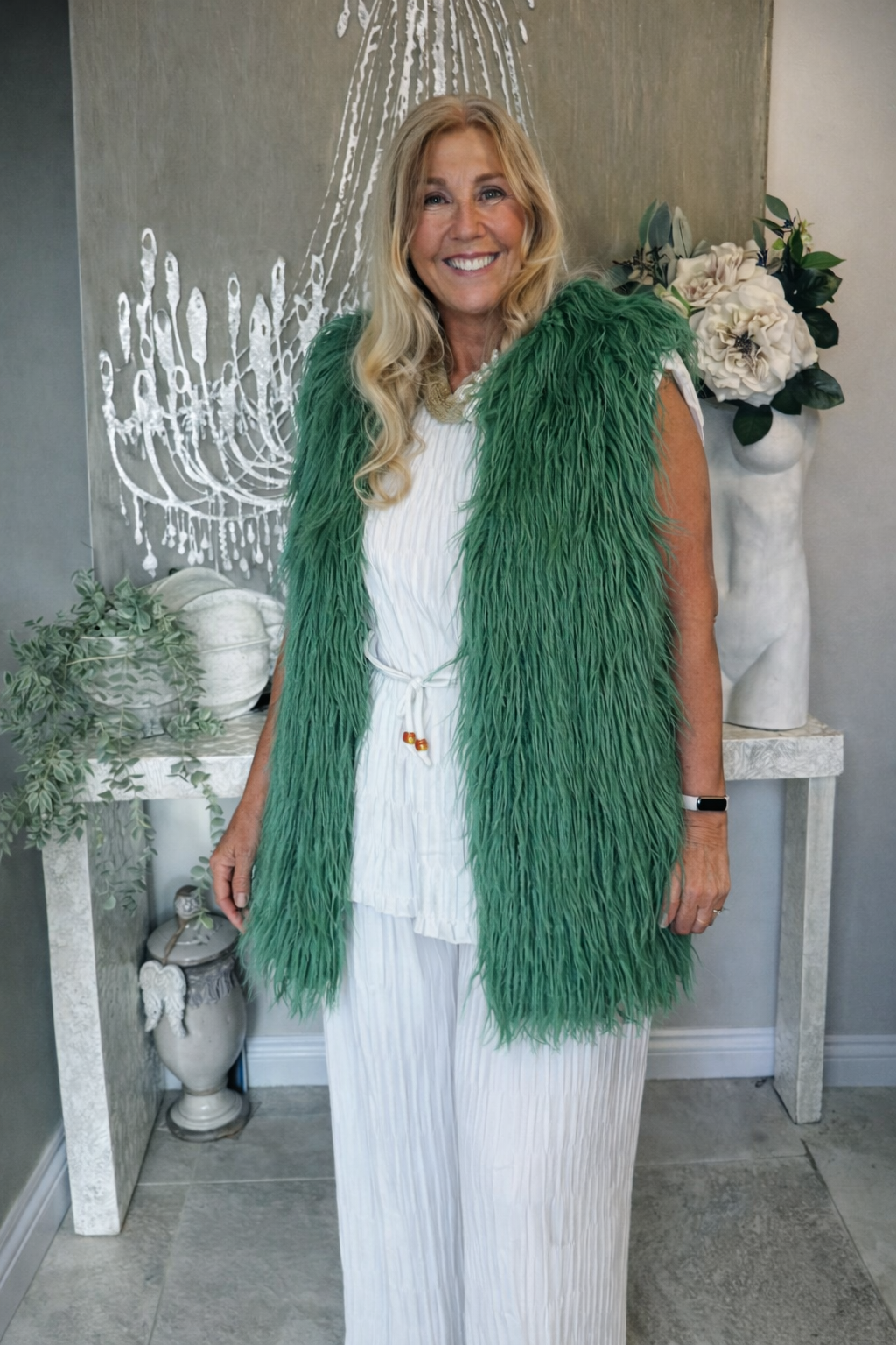 Lux faux fur gilet