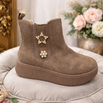 Suede Pearl Boots