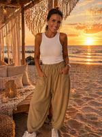 Front pocket Cream balloon pants