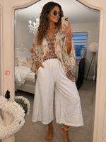 🌸 Boho Bloom Tassel Kaftan Top